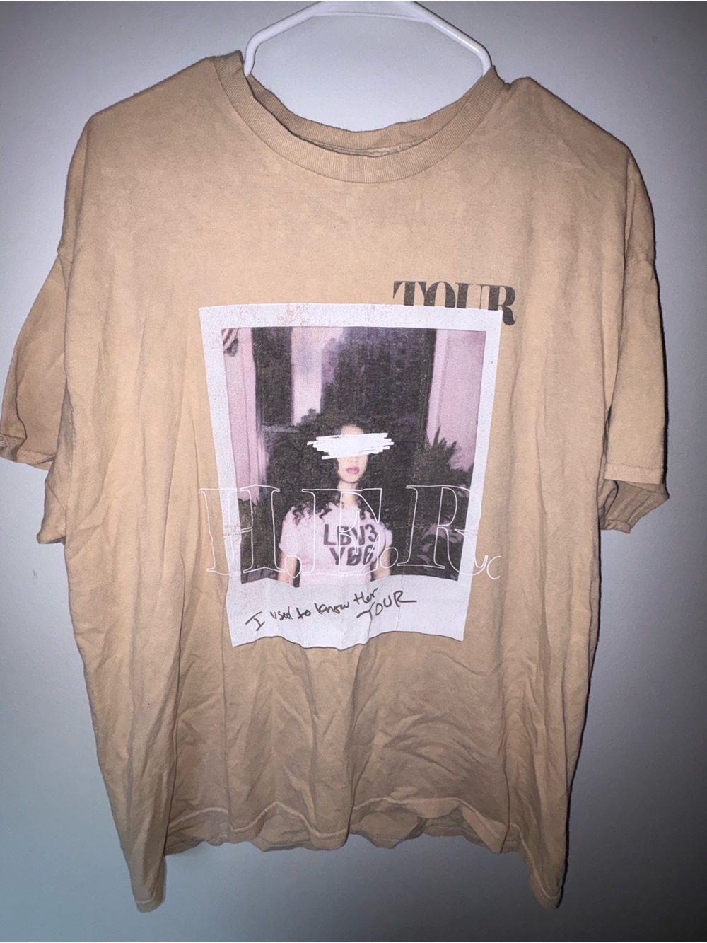 HER Tour Tee - Beige Photo Print